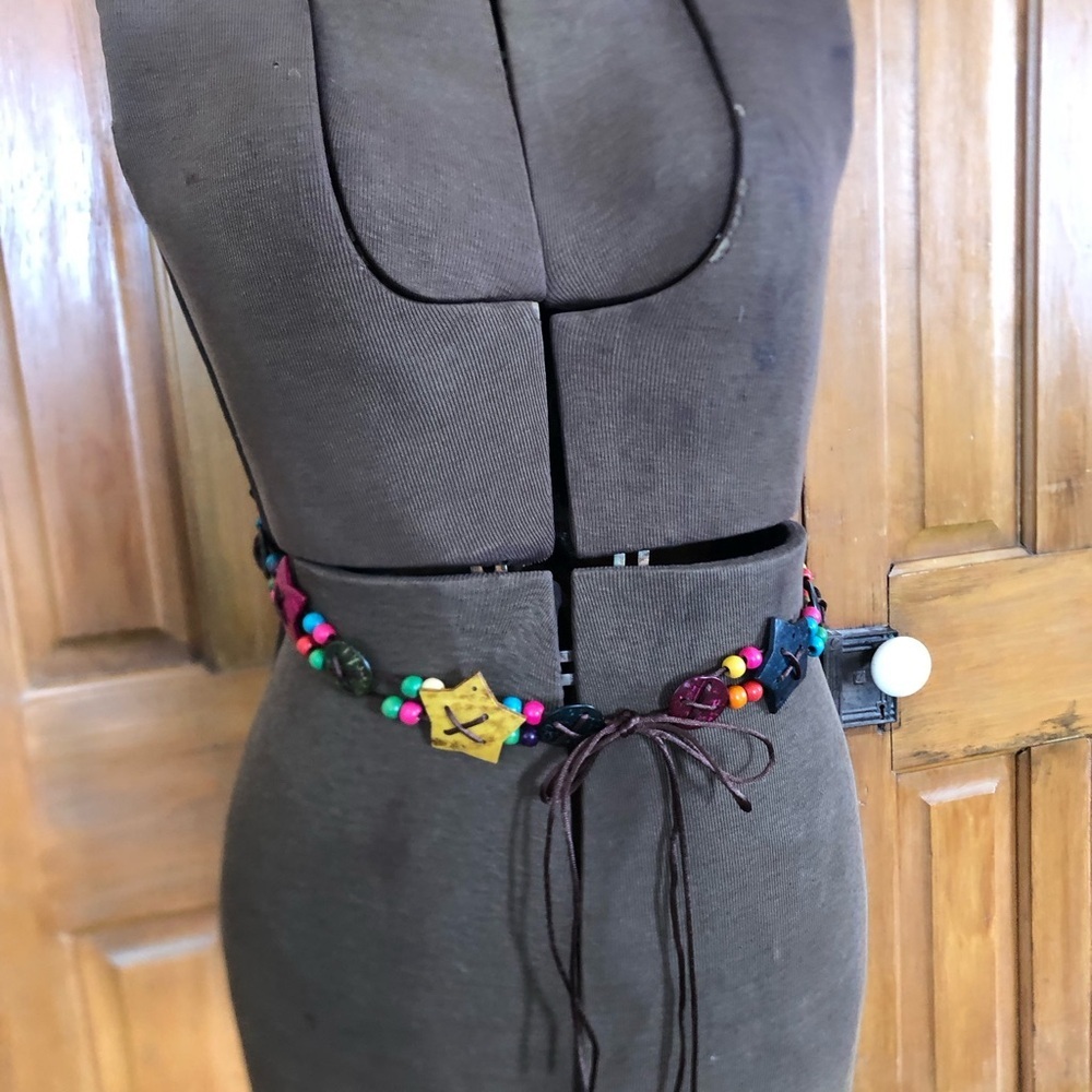 Vtg Handmade Boho Colourful Belt